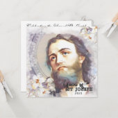 聖ヨセフの年 カトリック メモラーレ 祈祷カード カード (正面/裏面インサイチュ)