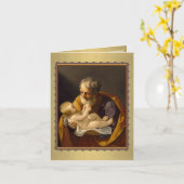 聖ヨセフの日の饗宴イエスの宗教 カード (黄色い花)