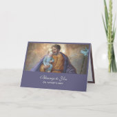 聖ヨセフの父の日イエスの宗教的カード カード (正面)