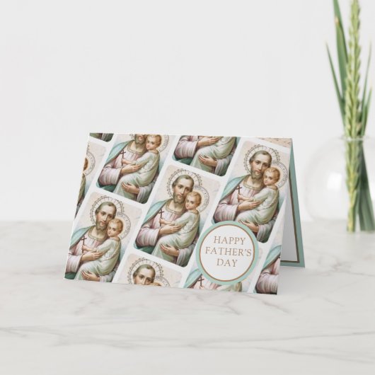 聖ヨセフの父の日カトリックの宗教的カード カード (正面)