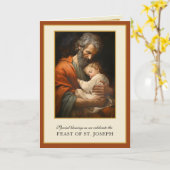 聖ヨセフの祝日 宗教的な祈り イエス カード (黄色い花)