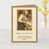 聖ヨセフの祭りのカトリック祈祷カード カード (黄色い花)