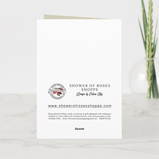 聖ヨセフの祭りのカトリック祈祷カード カード (裏面)