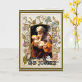 聖ヨセフの祭日 カトリック祈り 年 カード (黄色い花)