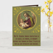 聖ヨセフの赤ちゃんイエスの祭り ノヴェナの日 カード (黄色い花)
