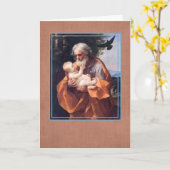 聖ヨセフの饗宴乳児イエス カード (黄色い花)