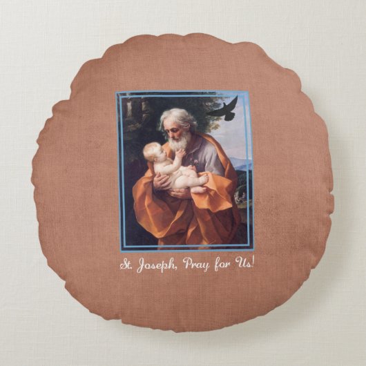 聖ヨセフの饗宴乳児イエス ラウンドクッション (正面)