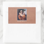 聖ヨセフの饗宴乳児イエス 長方形シール (バッグ)