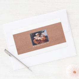 聖ヨセフの饗宴乳児イエス 長方形シール