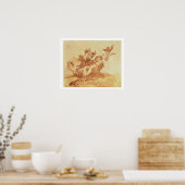 聖ヨセフはキリストの子を慕って(ペン、インク、b) ポスター (キッチン)