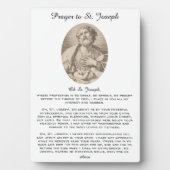 聖ヨセフへの古代カトリック祈りの言葉 フォトプラーク (正面)