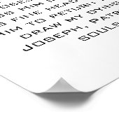 聖ヨセフへの古代カトリック祈りの言葉 ポスター (角)