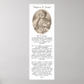 聖ヨセフへの古代カトリック祈りの言葉 ポスター (正面)