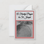 聖ヨセフへの家族の祈り　祈祷カード ノートカード (正面)