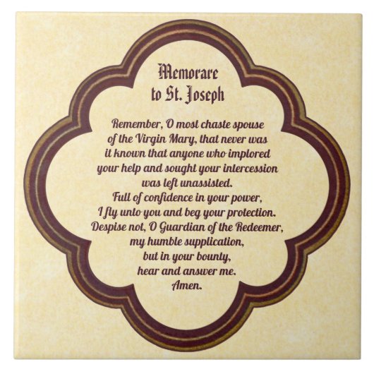 聖ヨセフへの祈りの言葉の記憶2 タイル (正面)