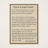 聖ヨセフイエスカトリック保護祈りの言葉 (裏面)