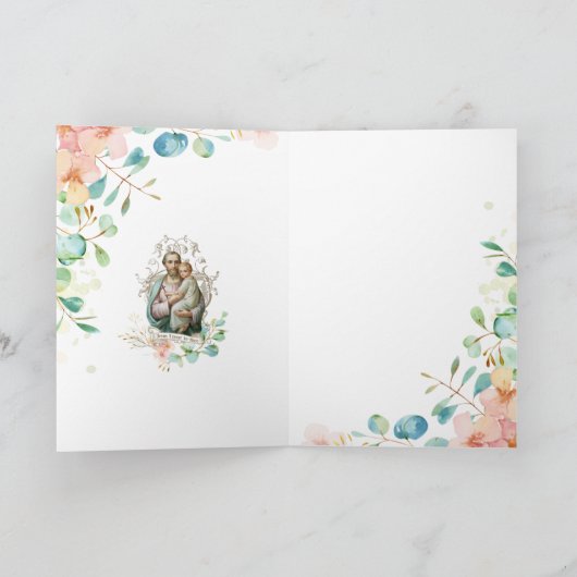 聖ヨセフイエスフローラ宗教カトリック カード (内部)