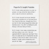 聖ヨセフイエス保護祈りの言葉カトリック (裏面)