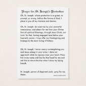 聖ヨセフイエス保護祈りの言葉カトリック (裏面)