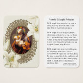 聖ヨセフイエズプロテクション祈りの言葉宗教 (正面&裏面)