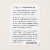 聖ヨセフイエズプロテクション祈りの言葉宗教 (裏面)