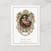 聖ヨセフカトリック結婚式の引き出物聖札 名刺 (正面)