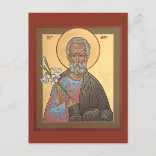聖ヨセフ婚約者祈りの言葉カード ポストカード (正面)