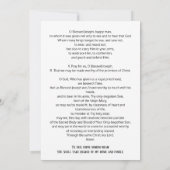 聖ヨセフ守護の祈り カトリック宗教 (裏面)