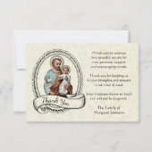 聖ヨセフ宗教的お悔やみ サンキューカード (正面)