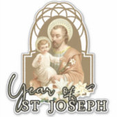 聖ヨセフ幼子イエスカトリック祈りの言葉 シール (正面)