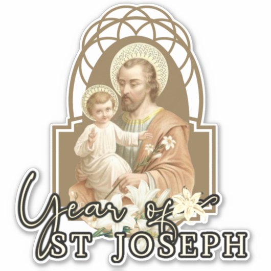 聖ヨセフ幼子イエスカトリック祈りの言葉 シール (正面)