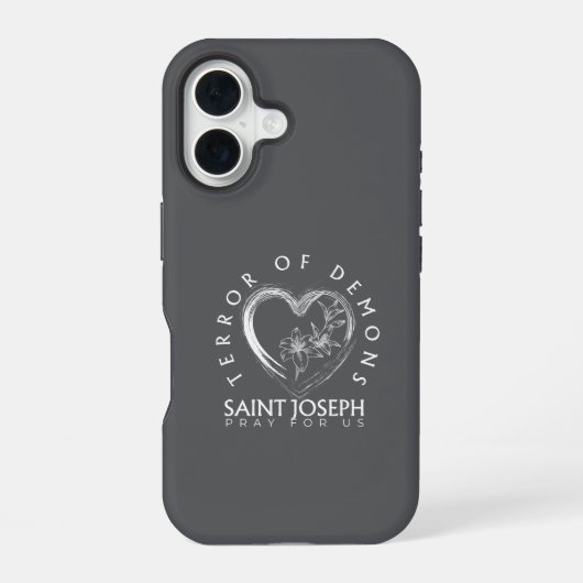 聖ヨセフ悪魔の恐怖 iPhone 16ケース (裏面)