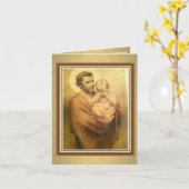 聖ヨセフ挨拶カード宗教的な饗宴 カード (黄色い花)