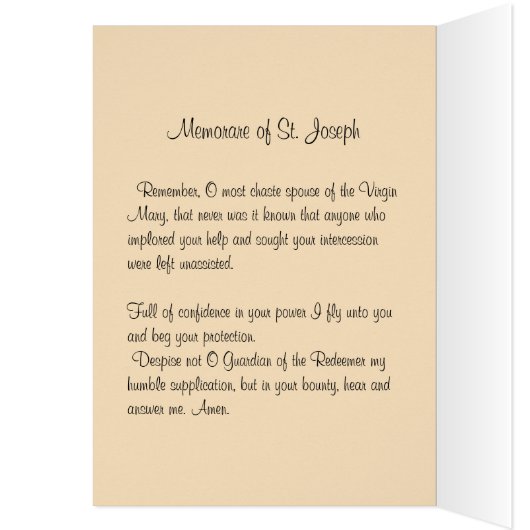 聖ヨセフ祝祭日カソリッ伝統的ク祈りの言葉 (内側 (左))