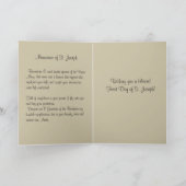 聖ヨセフ祝祭日カトリック教会 カード (内部)