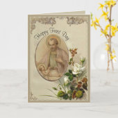 聖ヨセフ祝祭日カトリック教会 カード (黄色い花)