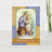 聖ヨセフ祭の日ヴィンテージとフェイク木目 カード (正面)