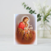 "聖ヨセフ祭りの日" "春の小さな聖人" ポストカード (スタンド正面)