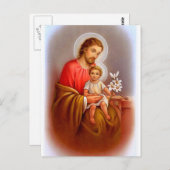 "聖ヨセフ祭りの日" "春の小さな聖人" ポストカード (正面/裏面)