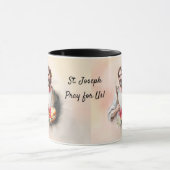 聖ヨセフ祭祈日米国の水色 マグカップ (中央)