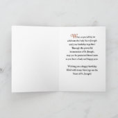 聖ヨセフ誕生日の饗宴シンプル カード (内部)