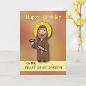 聖ヨセフ誕生日の饗宴シンプル カード (黄色い花)
