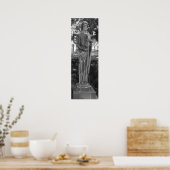 聖ヨセフ銅像白黒の写真 ポスター (キッチン)