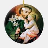 聖ヨセフ、イエスの守護者 セラミックオーナメント (裏面)
