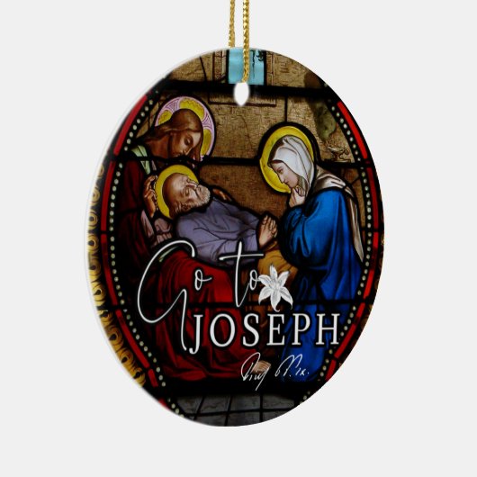聖ヨセフ・イエスの年の宗教法王の署名 セラミックオーナメント (右)