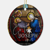 聖ヨセフ・イエスの年の宗教法王の署名 セラミックオーナメント (左)