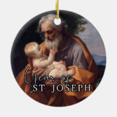 聖ヨセフ・イエスの年の宗教法王の署名 セラミックオーナメント (裏面)