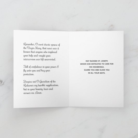 聖ヨセフ・イエスカトリック宗教年 シーズンカード (内部)