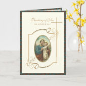 聖ヨセフ・イエス神父の日カトリック信者 カード (黄色い花)