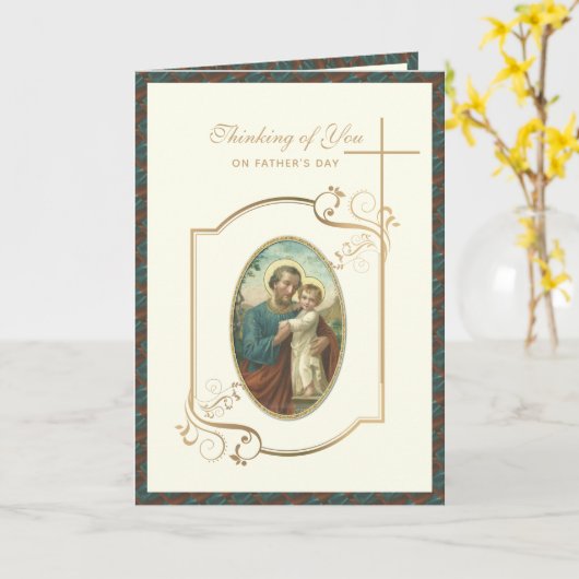 聖ヨセフ・イエス神父の日カトリック信者 カード (黄色い花)